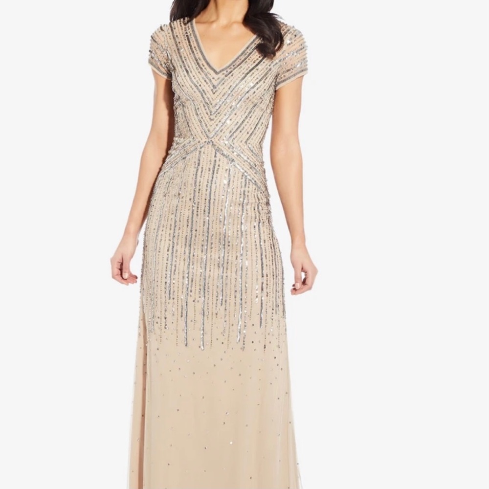 NWT Adrianna Papell sequin evening dress